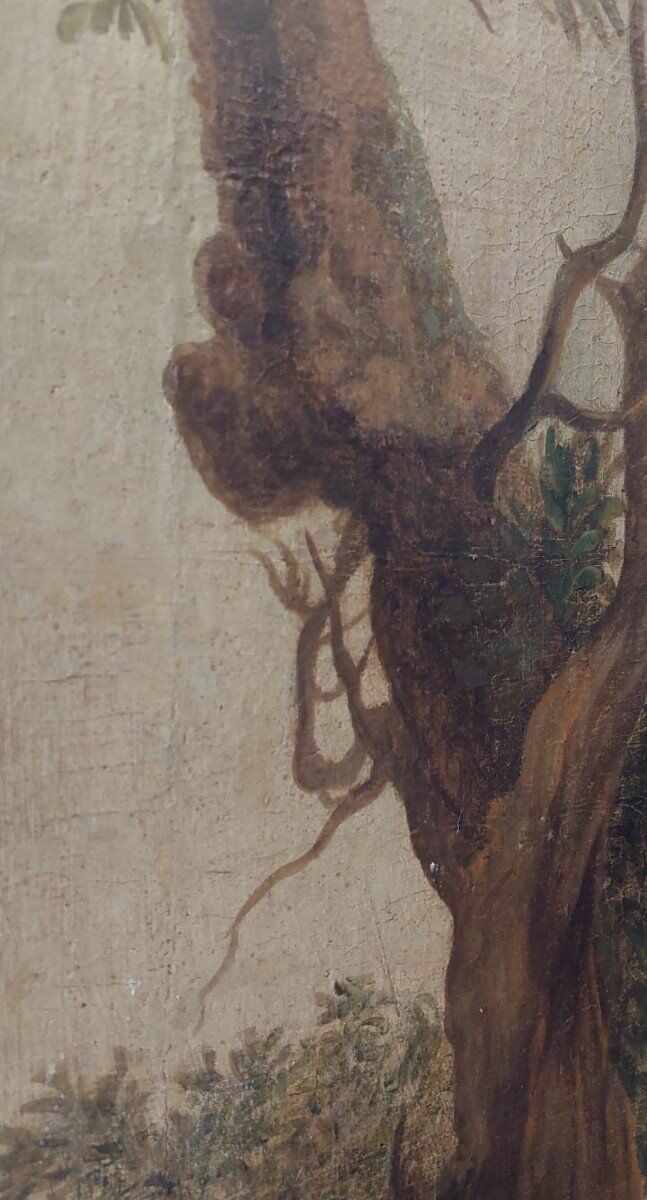 Large oil painting on canvas 2 m x 1.50 m - animated landscape - Charles Louis Verboeckhoven