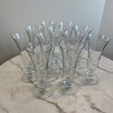 Set of 11 vintage stemmed glasses