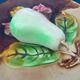 Plate in slip trompe l'oeil pear