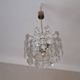 Kinkeldey brass and faceted glass 3-level chandelier, 1960s