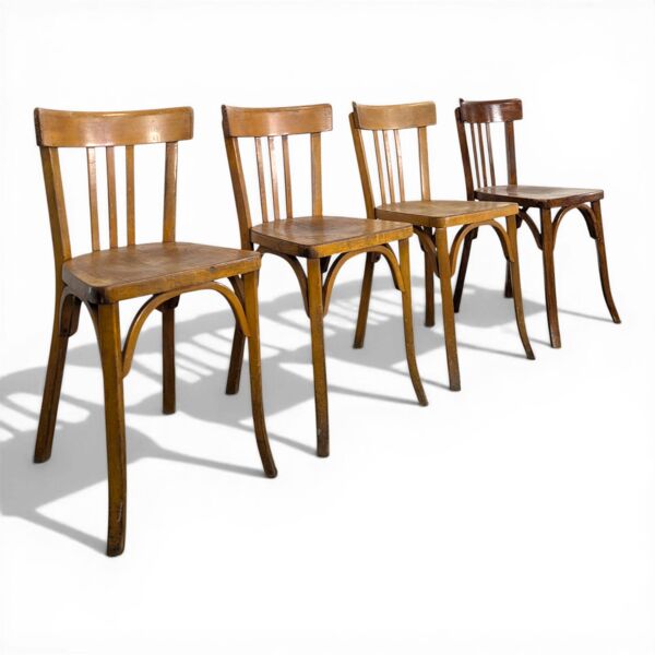 Série de 4 chaises de bistro Baumann