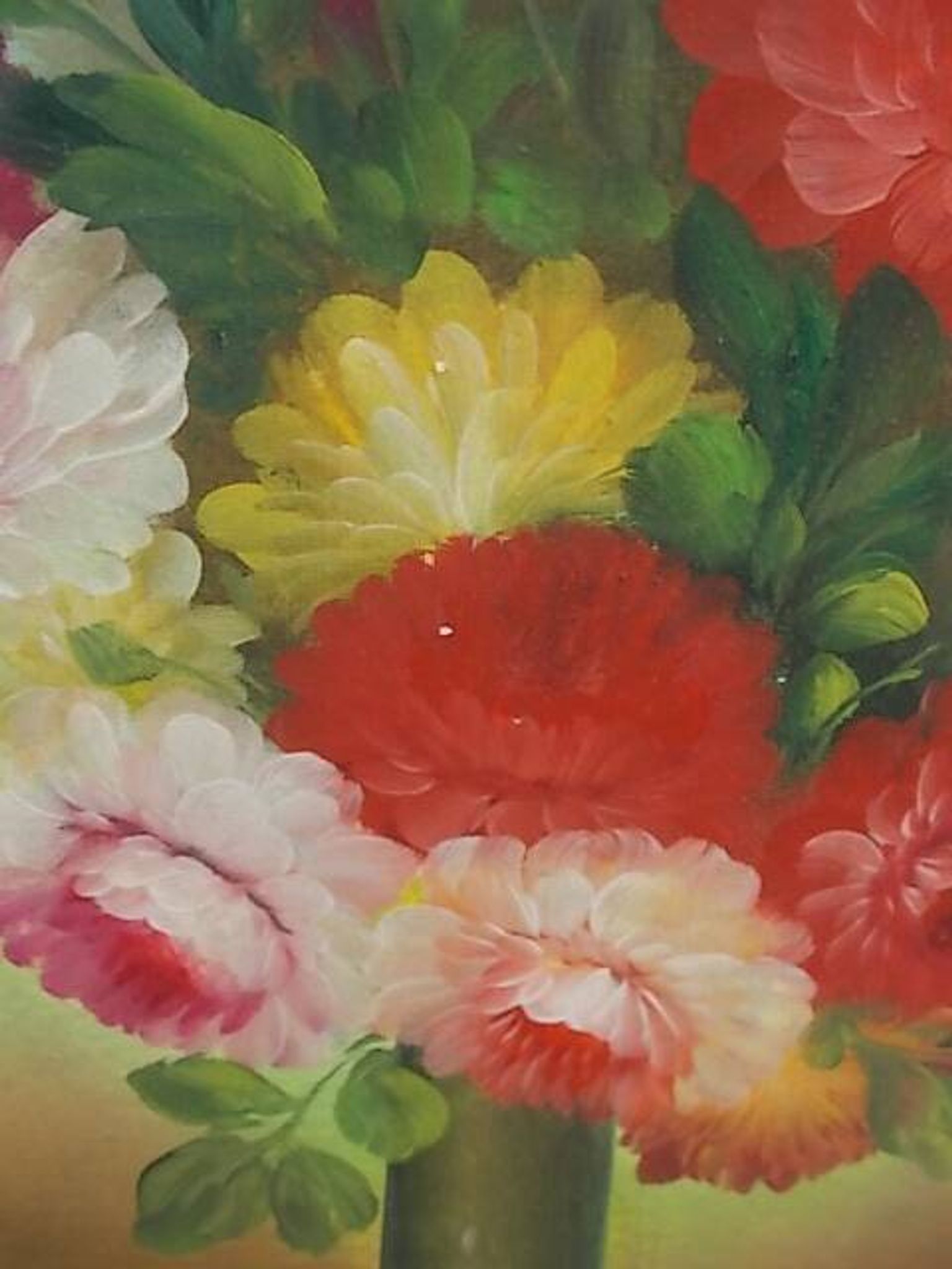 Grand tableau bouquet de fleurs  91,5 x 60,5