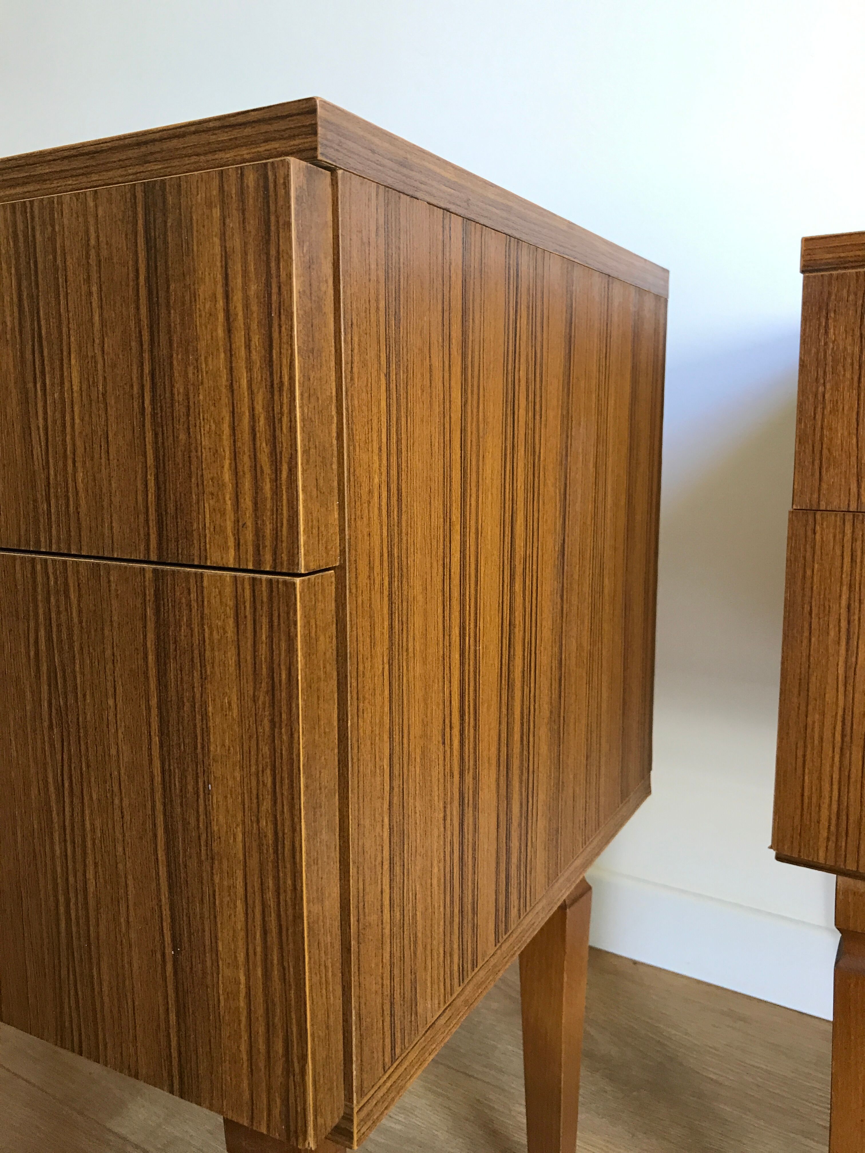 Pair of vintage bedside tables scandinavian style