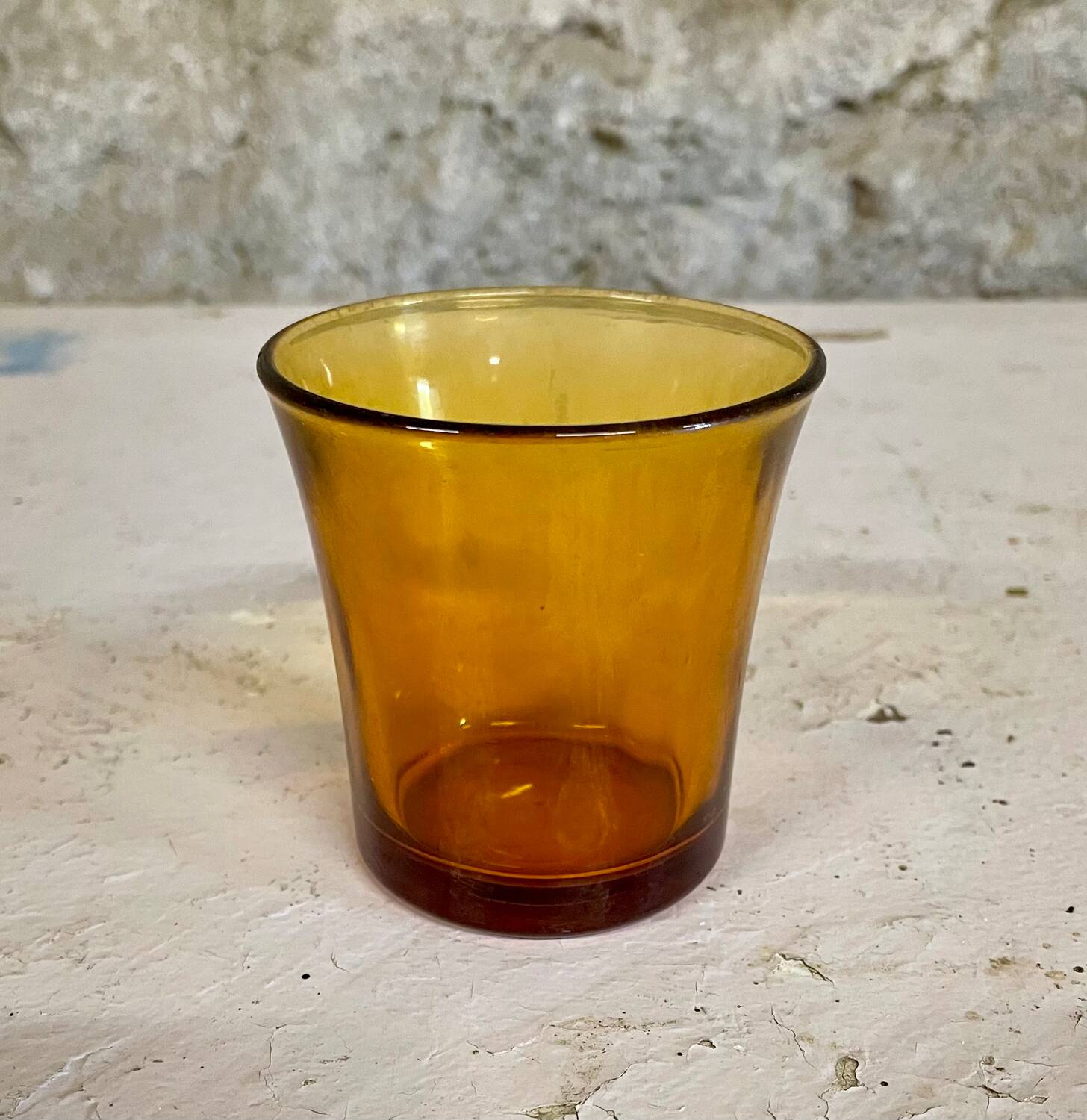 6 Duralex glasses, orange color