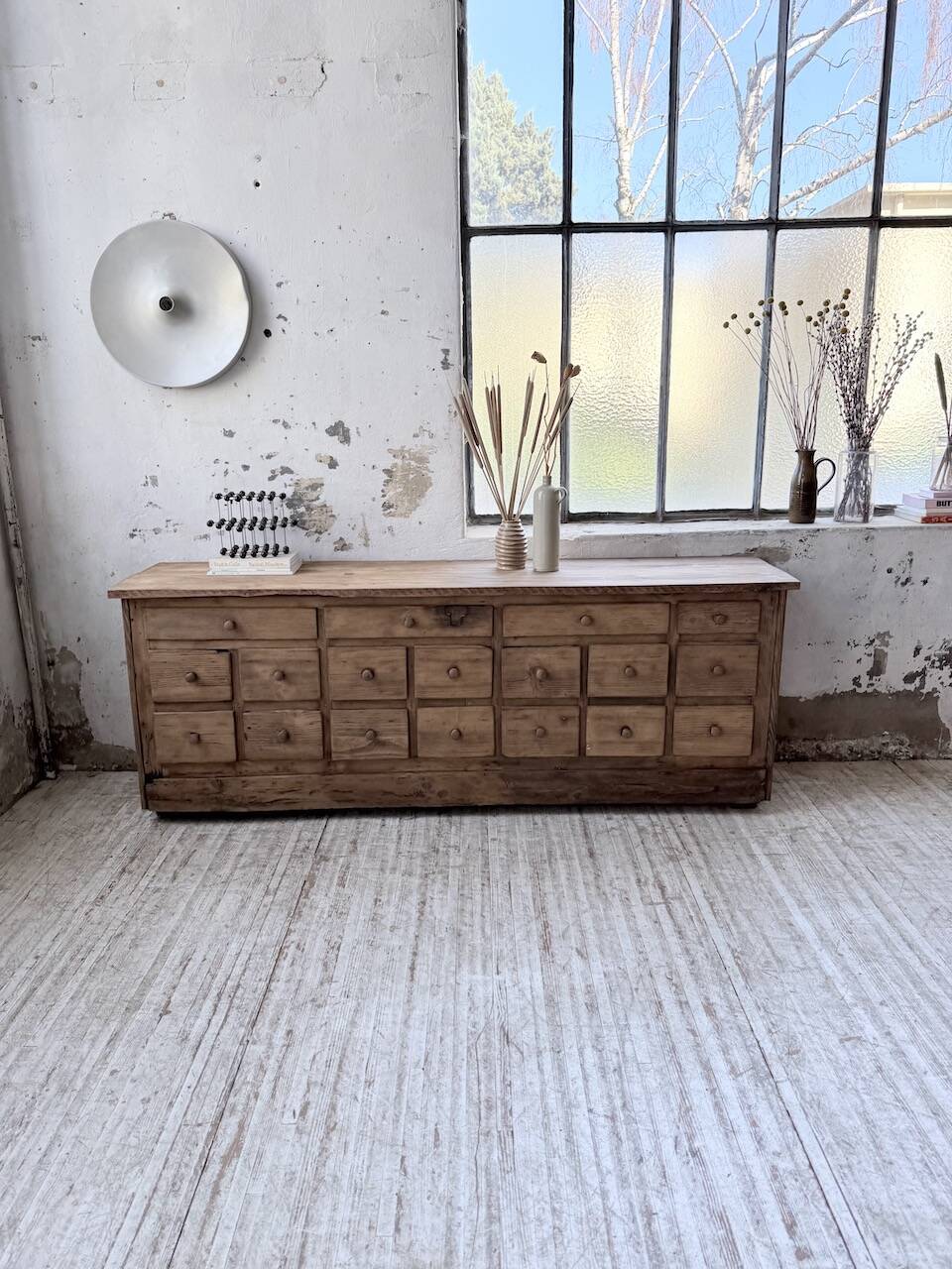 1950s workshop furniture in pine