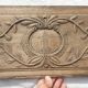 18th century carved wooden plaque bas-relief panel