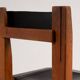 Pierre Chapo. Series of 8 "S11" chairs in elm and leather. 1960s-70s.