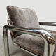 HKliving chrome armchair lounge chair 'velvet brown'
