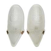 Pair of art deco wall lamps with pine cone pattern