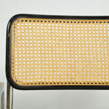 Set of 4 Cesca tubular frame cantilever dining chairs, Italy 1990s