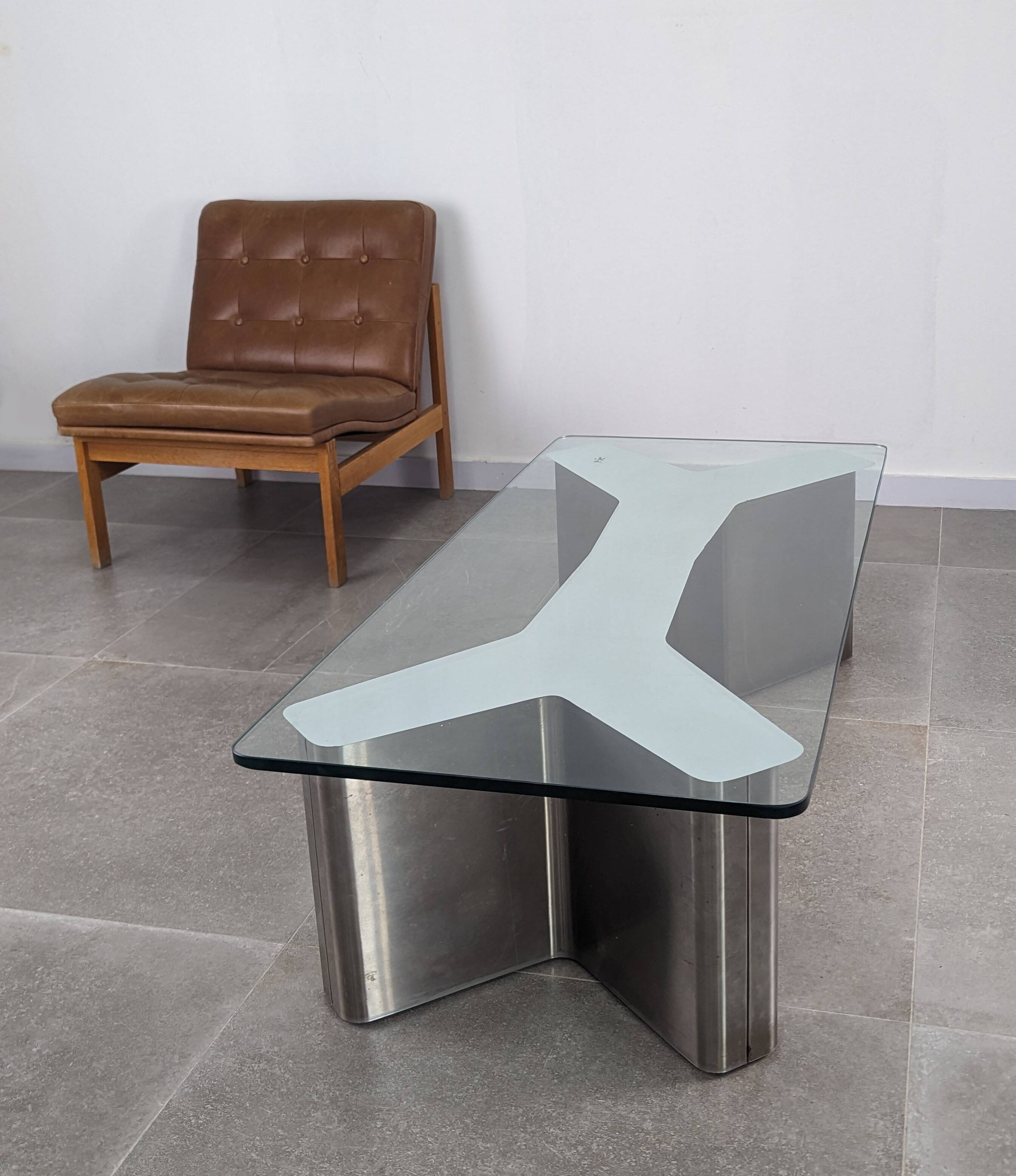 Ypsilon stainless steel table 1970s