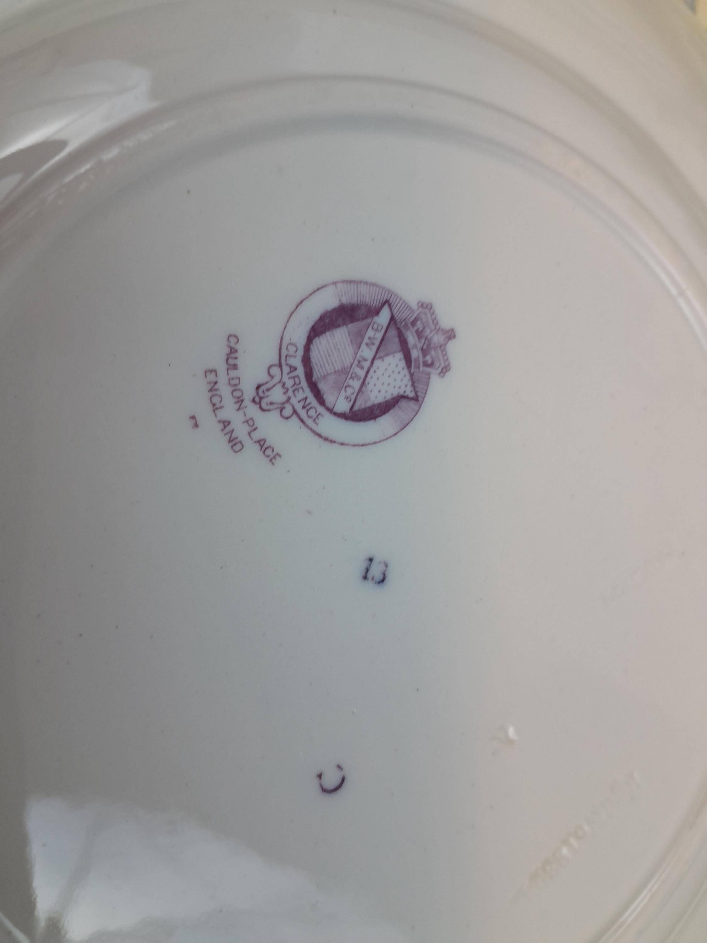 6 Assiettes plates en faïence Cauldon Clarence