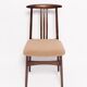 Mid-Century Latte Bouclé Chair, beech wood, M. Zielinski, Europe, 1960s