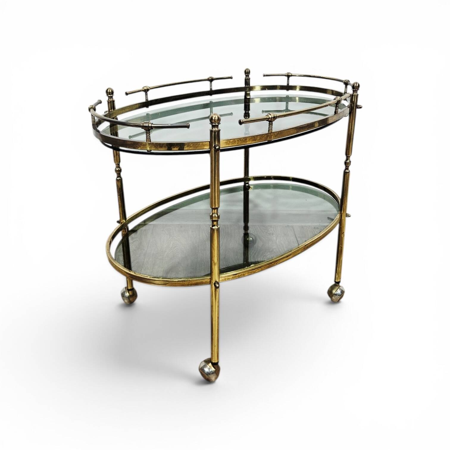 Brass bar cart / France, 1960s.