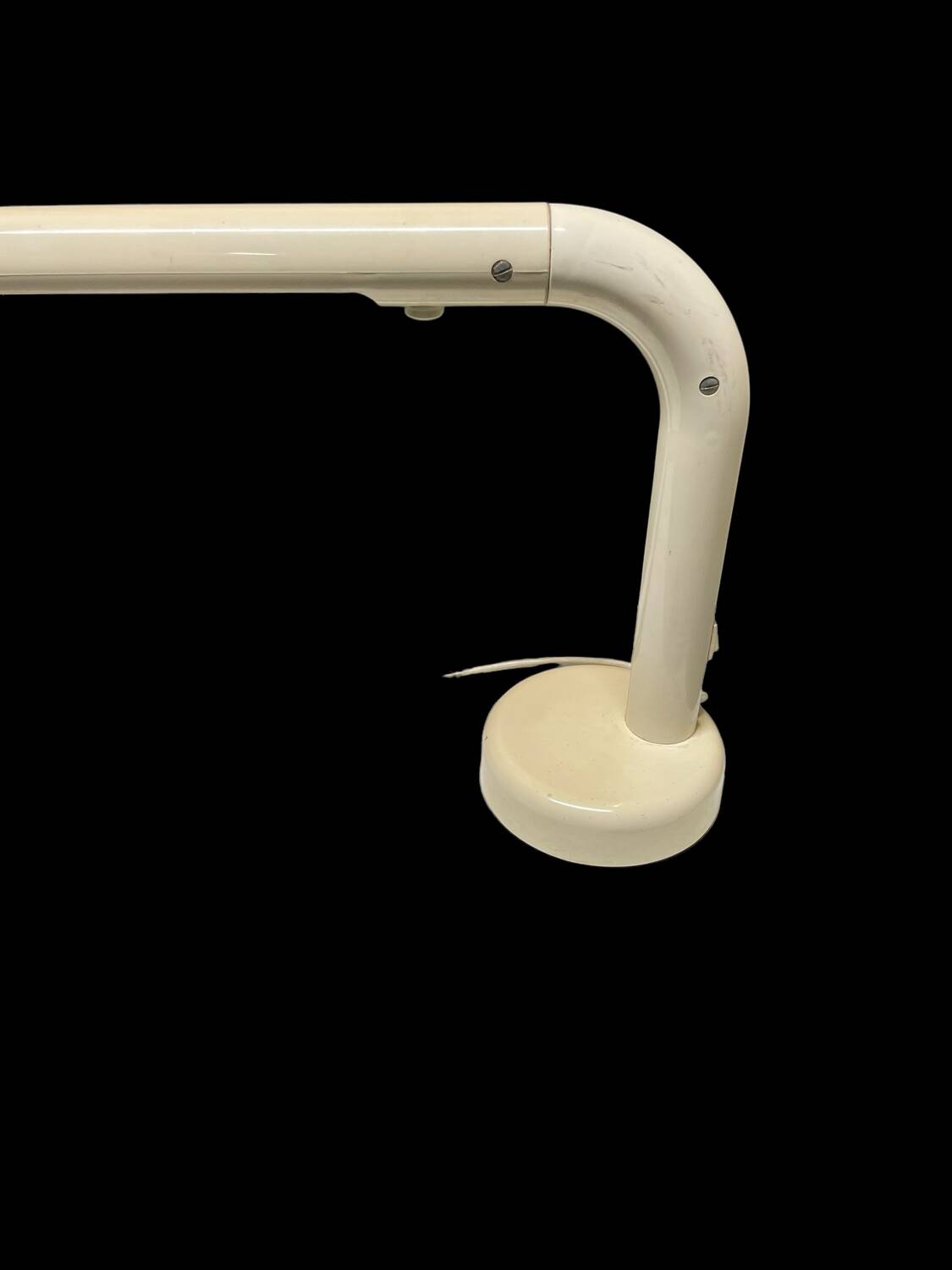 Swedish Off-White Tubular Table Lamp by Anders Pehrson for Ateljé Lyktan, 1970s