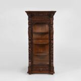Baroque Style Display Case in Oak, Belgium, 1950s