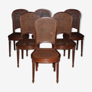 Louis XVI style chairs in mahogany 20th