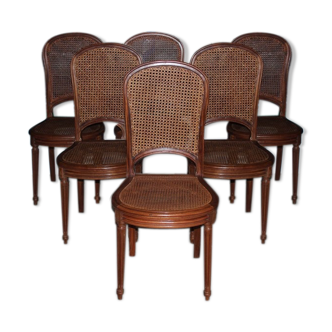 Louis XVI style chairs in mahogany 20th