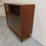 Vintage display cabinet with sliding doors 1950's