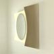 Italian UFO Wall Mirror, Flexible Ivory Plastic, Vintage Space Age Design,