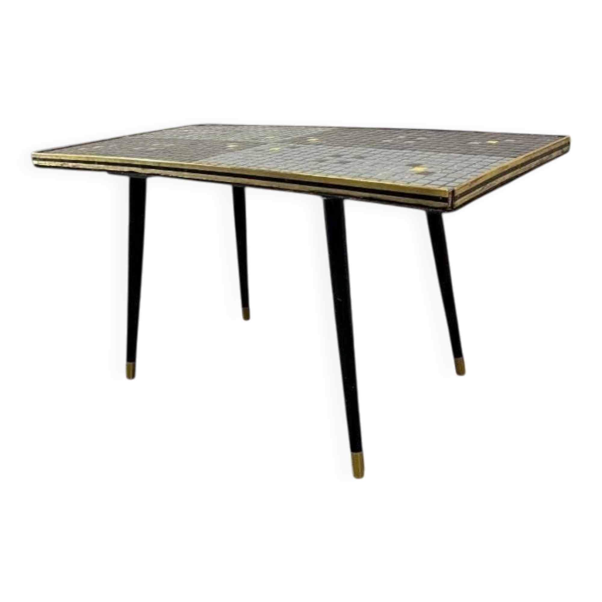 Table basse vintage mosaïque / table d'appoint / table à carreaux