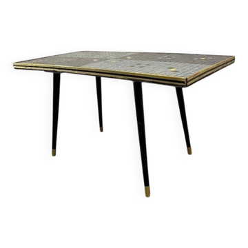 Table basse vintage mosaïque / table d'appoint / table à carreaux