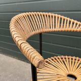 Vintage rattan chair Rohe Noordwolde Netherlands 1960s design
