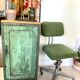 Ancienne chaise d'atelier industrielle