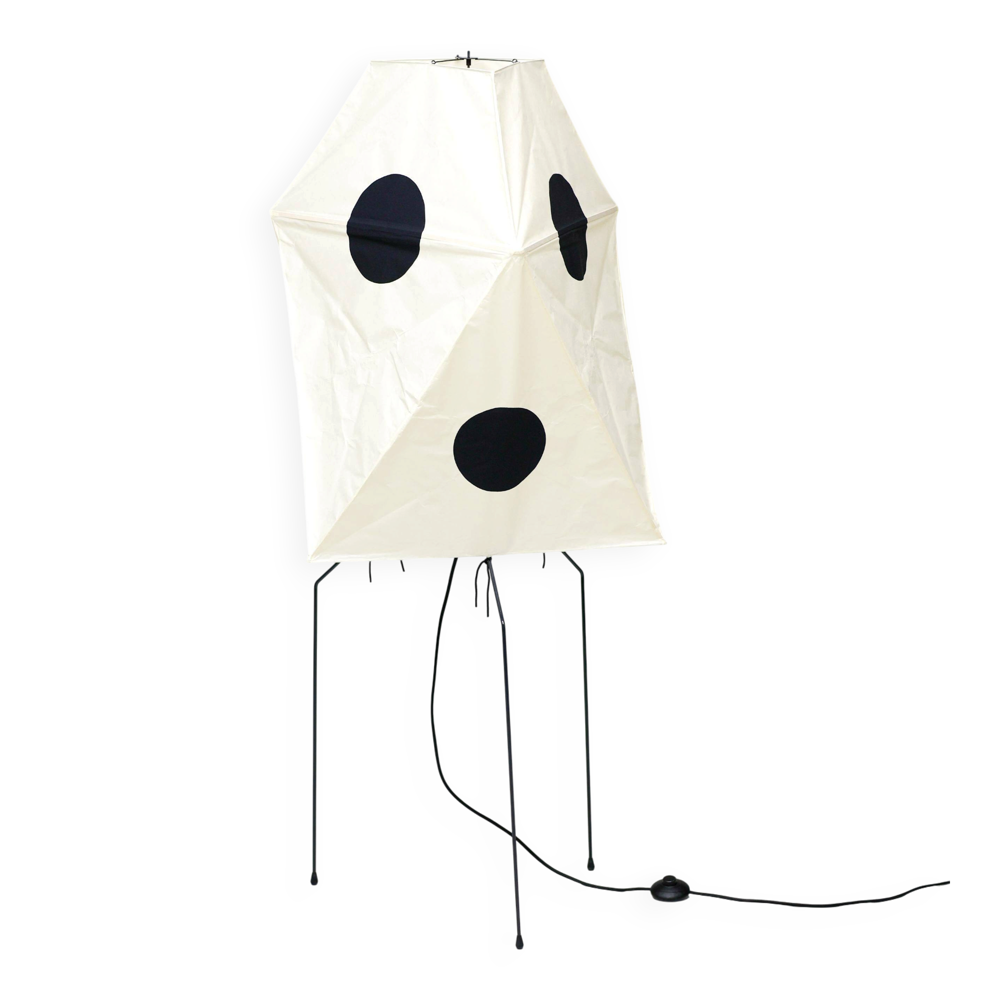 Light Sculpture Isamu Noguchi Akari UF-3Q , handmade Washi paper, Japan