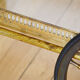 Brass trolley with wheels 60's bottle holder