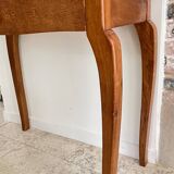 Vintage wood and marble console desk