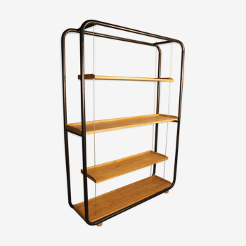 Metal wood shelf