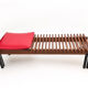 Teak bench designed by Inge and Luciano Rubino for APEC