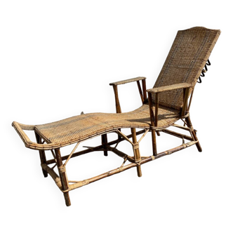 Chaise longue osier