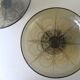 Pair of tazza glass compote cups, circa 1950 - 1970