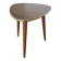 Table basse bout de canapé tripode forme médiator pieds fuselés compas