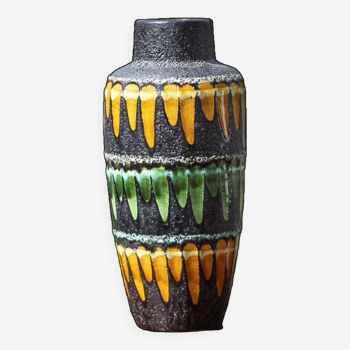 Scheurich Germany ceramic vase Fat Lava 517-30, collection, interior decoration, 70's
