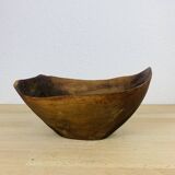 Brutalist bowl by Tony Bain Vallauris, olive wood catch-all.