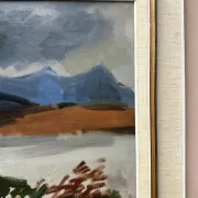 Original Swedish Oil on Canvas – “Landscape” by Ivar Hjertqvist – Vintage & Framed 74 × 65 cm (29" × 25.5")