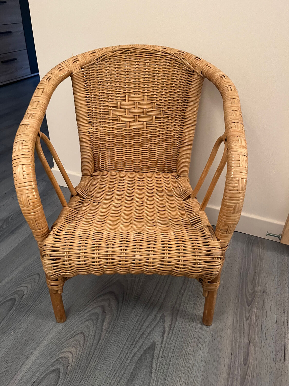 Rattan armchair for children