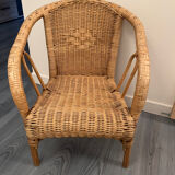 Rattan armchair for children
