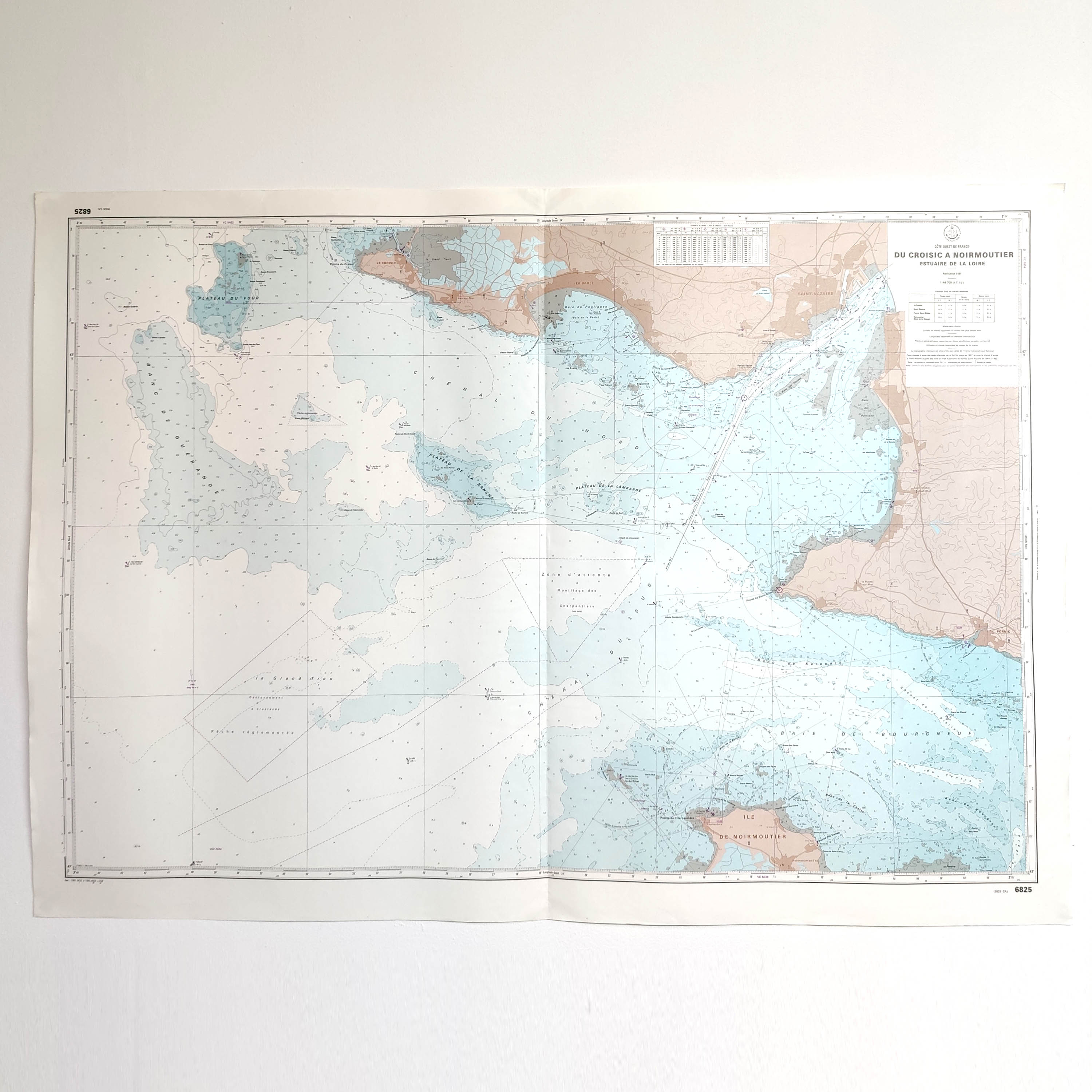 Loire estuary map Croisic island Noirmoutier