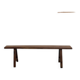 Restored solid walnut bench — 1950s