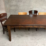 Old 3m fir farm table late 19th early 20th