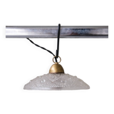 Brass and Glass Mid-Century Pendant Lights (7 Available)