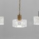 Ceiling light by Carl Fagerlund for Orrefors, brass and moulded glass, Sweden 1960.