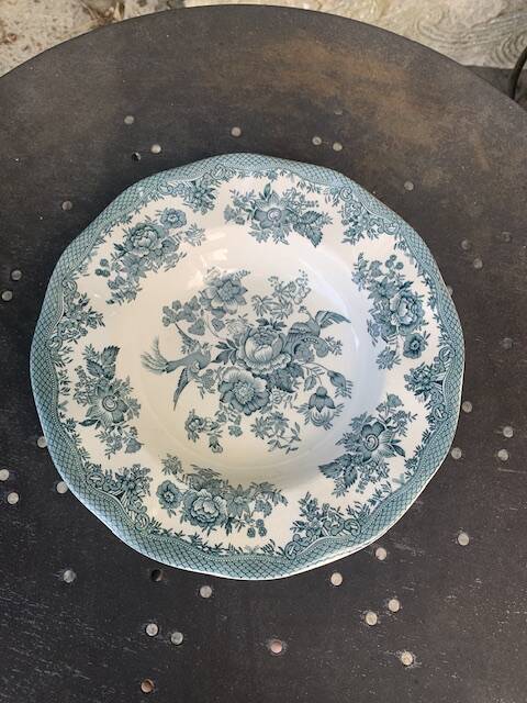 4 deep plates Enoch Wedgwood Asiatic Pheasants antique