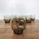 Lot de 8 verres à eau en verre fumé