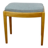 Stool seat light blue natural fabric Art Deco - 2 pieces available