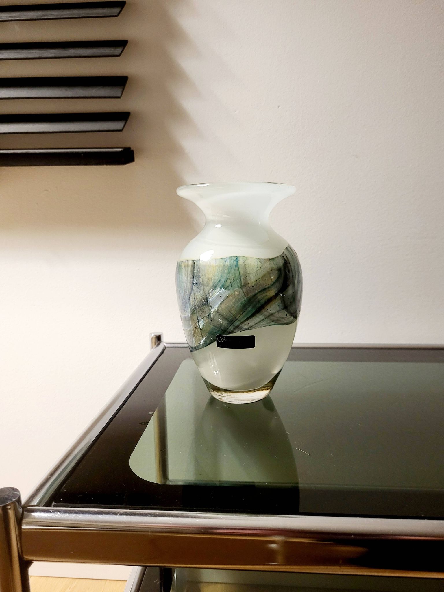 Vase en cristal Val Saint Lambert numéroté SK L 1992, Liège, années 1990